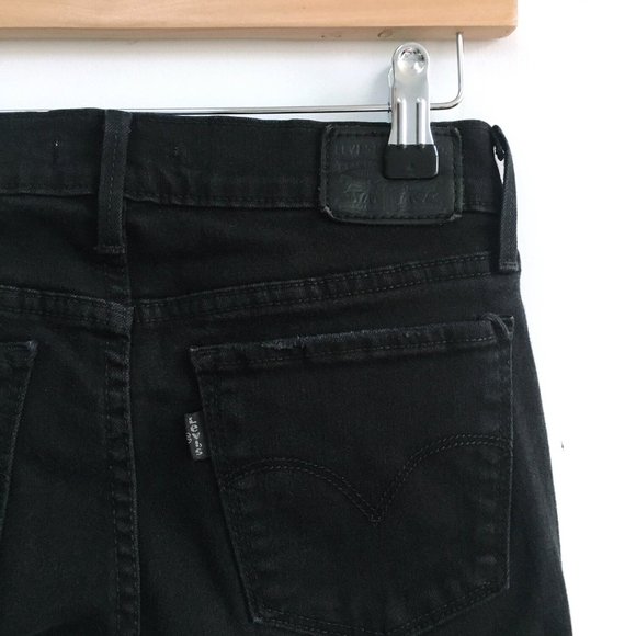Levi's 710 Super Skinny Destroy - Black - Picture 4 of 7